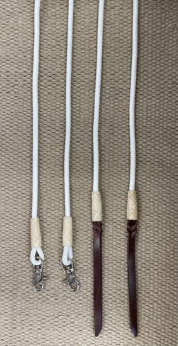 Split Reins - SR49 - 8' Rope and Rawhide White