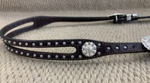 Headstall - HS98 - Plain Brown Split Ear w/ Spotted Pattern and Card Suits