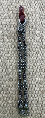 Rein Chains - RCH35 - Jed Rice Triple Twist w/ Double Rings 9 3/4