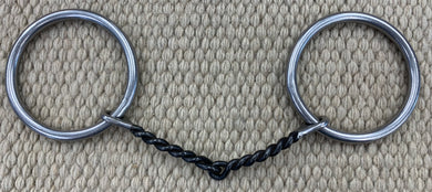 BIT - RM39 - Reinsman Heavy Loose Ring Small Twisted Sweet Iron Snaffle