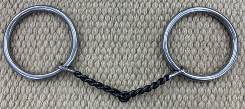 BIT - RM39 - Reinsman Heavy Loose Ring Small Twisted Sweet Iron Snaffle