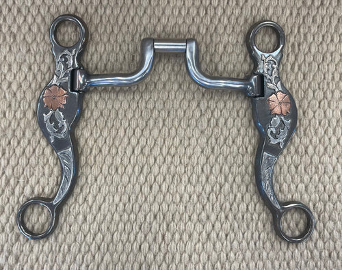 BIT - CT04 - Cowboy Tack Desert Rose Hinged Port
