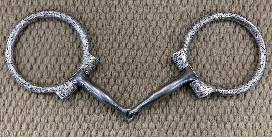 BIT - UM03 - Unmarked Silver D-Ring Snaffle