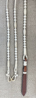 Romal Reins - RR98 - 12 Plait Oklahoma Style Natural 98