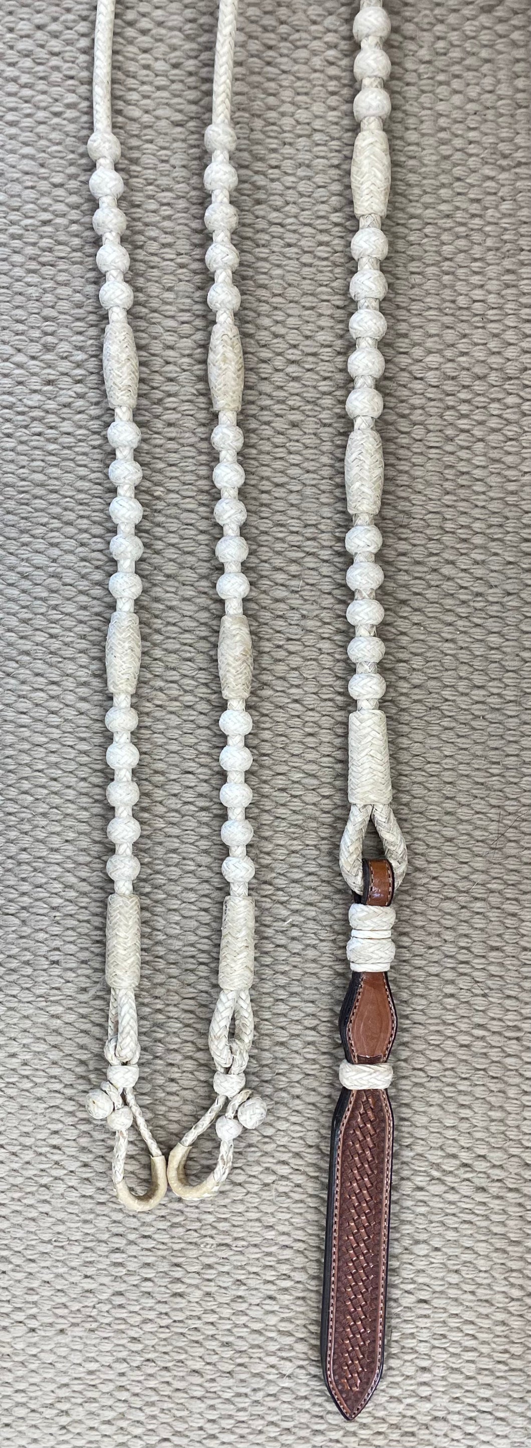 Romal Reins - RR98 - 12 Plait Oklahoma Style Natural 98