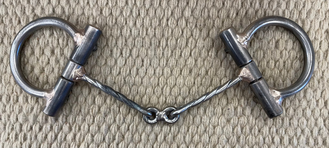 BIT - NH27 - Nolan Hansen Signal D-Ring Twisted Dogbone Snaffle - 2 1/2