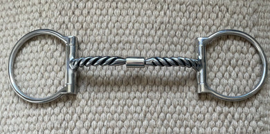 BIT - MB05 - Myler D-Ring Sweet Iron Twisted Comfort Snaffle