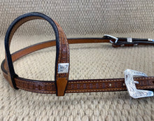 Headstall - HS138- Geometric Antiqued w/ Silver Plate