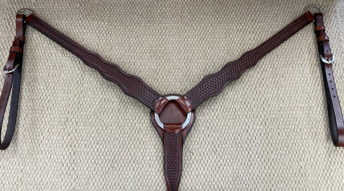 Breast Collar - BC03 - Basket Brown Scallop