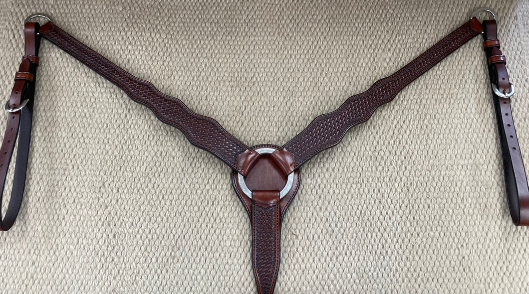 Breast Collar - BC03 - Basket Brown Scallop