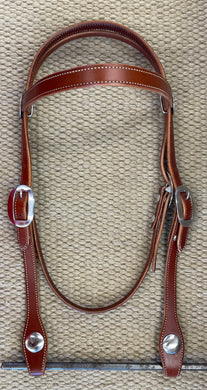 Headstall - HS280 - Tony Pedrini Plain Brown Browband