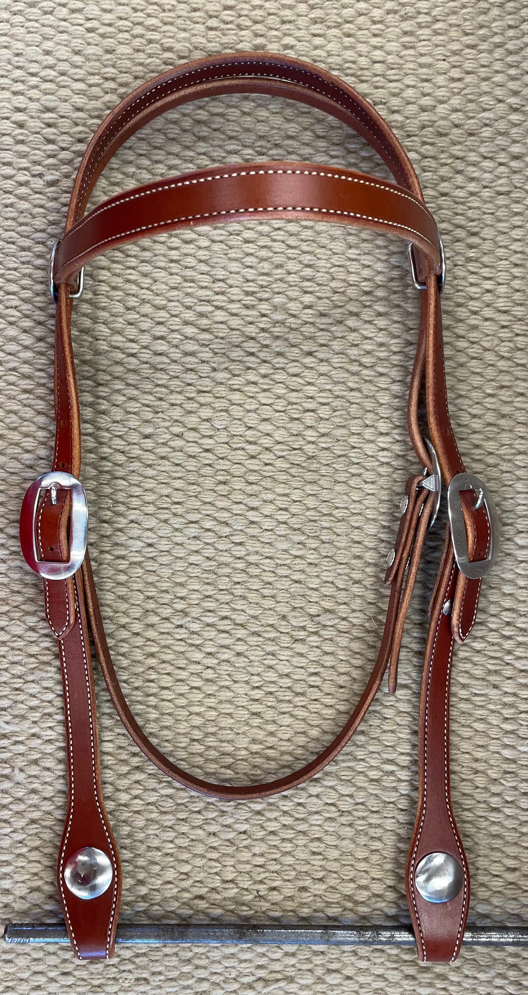 Headstall - HS280 - Tony Pedrini Plain Brown Browband