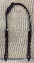 Headstall - HS135 - Basket Brown Single Ear