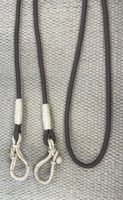 Closed Reins - CR22 - 8' Brown w/ Rawhide Connectors