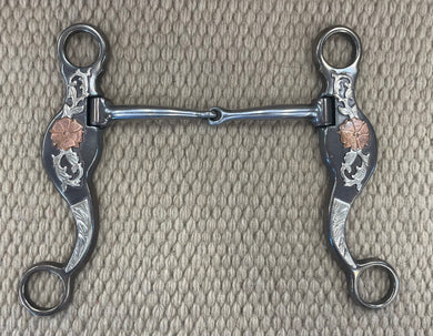 BIT - CT05 - Cowboy Tack Desert Rose Snaffle