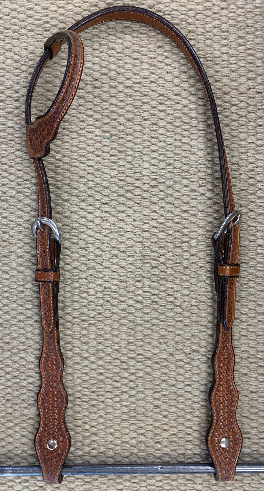 Headstall - HS28 - Basket Antiqued Single Ear