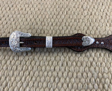 Headstall - HS133 - Basket Brown Single Ear w/ Wage BLT's and Dots