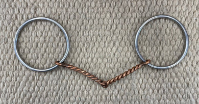 BIT - RM89 - Reinsman Loose Ring Small Twisted Copper Snaffle