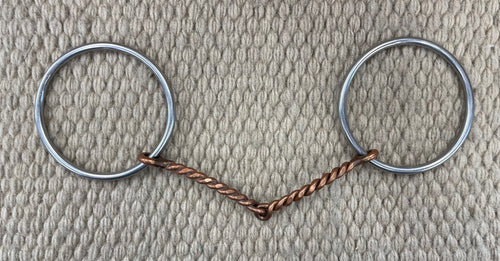 BIT - RM89 - Reinsman Loose Ring Small Twisted Copper Snaffle