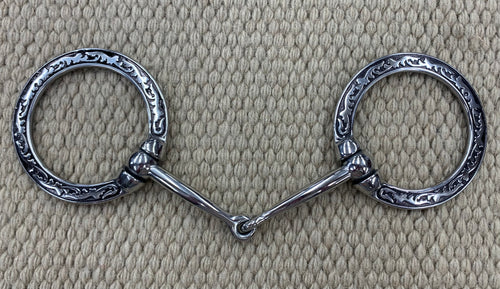 BIT - W01 - Weaver Ring Snaffle Floral