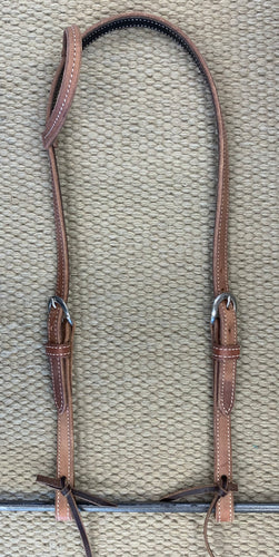 Headstall - HS160 -Stitched Light Harness w/ Tie Ends