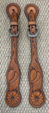 Spur Straps - SPS68 - Men 's Large Swell Floral Antiqued