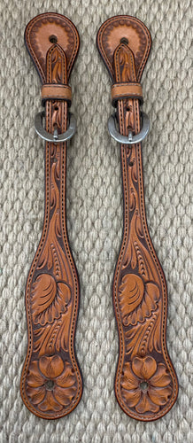 Spur Straps - SPS68 - Men 's Large Swell Floral Antiqued