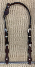 Headstall - HS133 - Basket Brown Single Ear w/ Wage BLT's and Dots