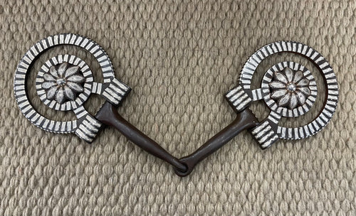 BIT - GA02 - E. Garcia Daisy Snaffle Brown Finish