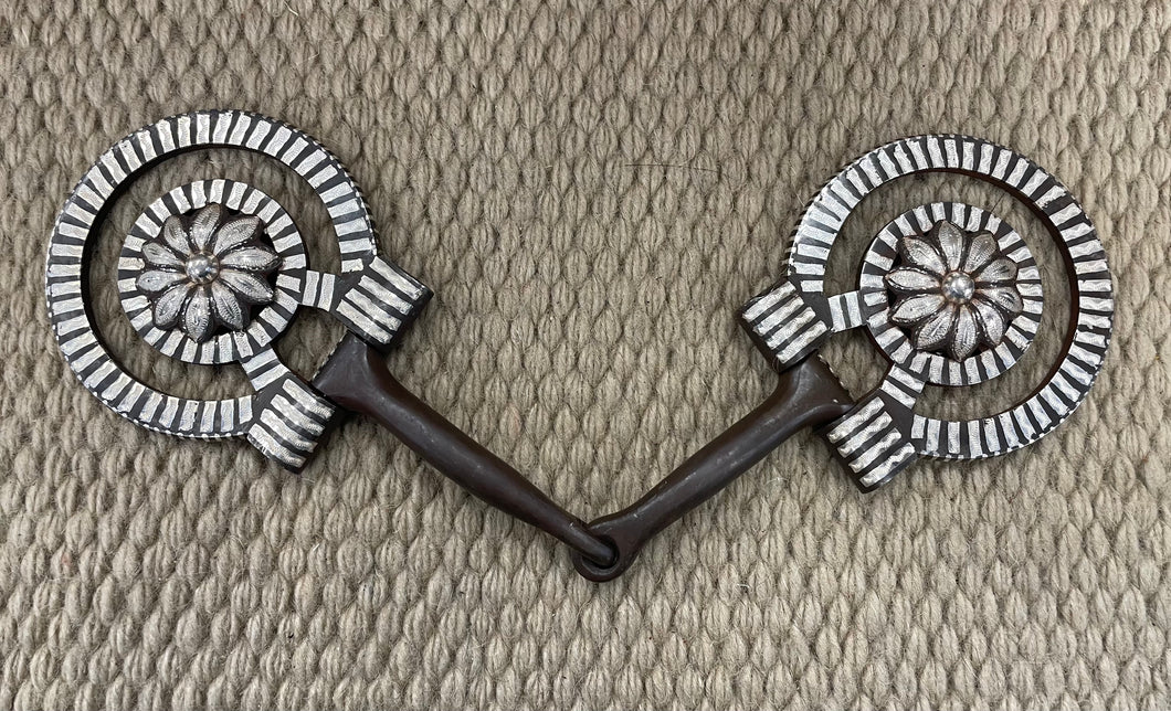 BIT - GA02 - E. Garcia Daisy Snaffle Brown Finish