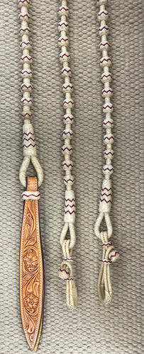 Romal Reins - RR86 - 12 Plait Natural w/ Latigo 80”