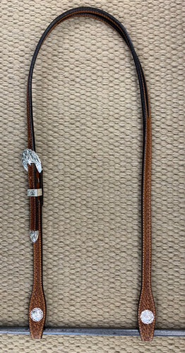 Headstall - HS150 - Basket Antiqued Split Ear w/ Silver Plate