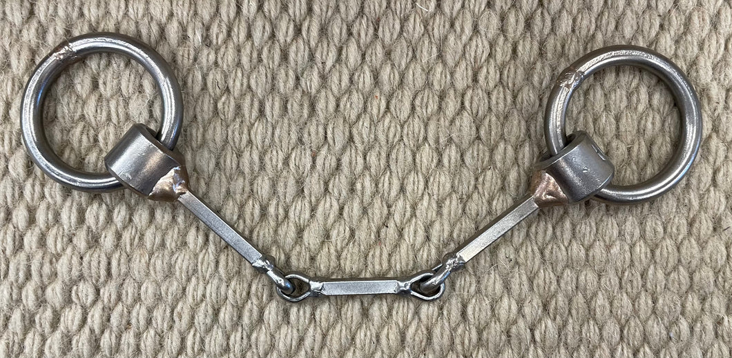 BIT - NH03 - Nolan Hansen Loose Ring Square Dogbone Snaffle - 1 7/8