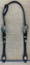 Headstall - HS170 - Basket Black Single Ear w/ Clint Mortenson Buckles and Conchos