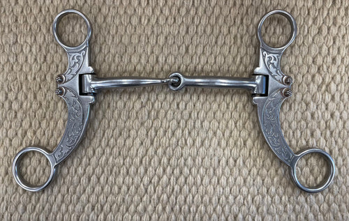 BIT - JW10 - Jeremiah Watt Short Shank Snaffle Floral
