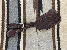 Spur Straps - SPS123 - Cowboy Tack Men's Buckaroo Rosewood Spider Stamp Dark Brown