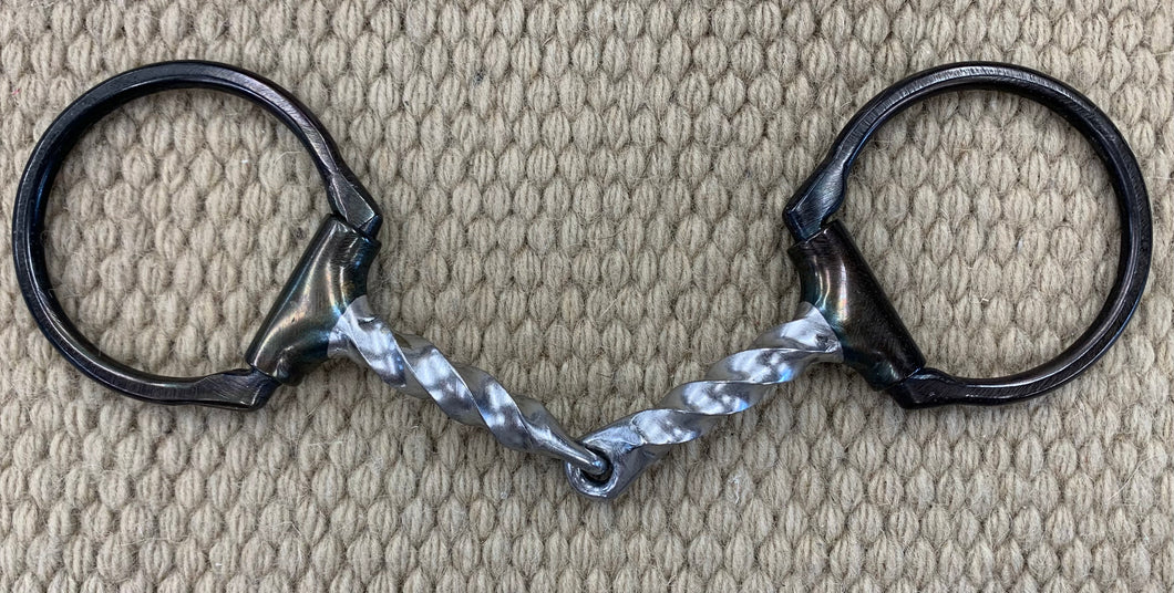 BIT - DT19 - Dutton D-Ring  Large Square Twisted Snaffle