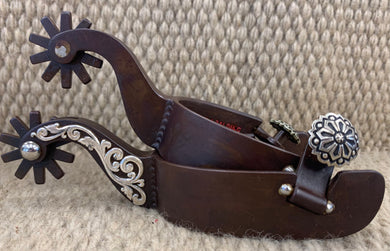 Spurs - SP27 - Tom Balding Ladies Brown w/ Floral Shank