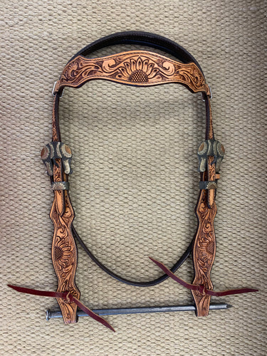 Headstall - HS64 - Copper Sunflower