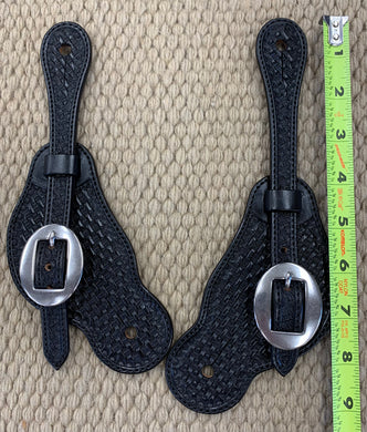 Spur Straps - SPS17 - Ladies D/S Buckaroo Basket Black