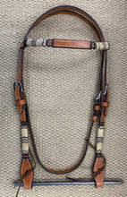 Headstall - HS48 - Light Brown and Rawhide w/ Black Accents