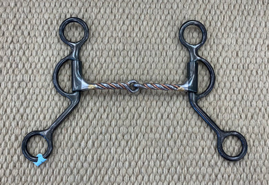 BIT - DT74 - Dutton Short Loomis Twisted Snaffle w/ Copper