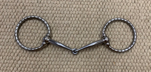 BIT - TB341 - Tom Balding Ballhinge Ring House Snaffle Stainless w/ Dots