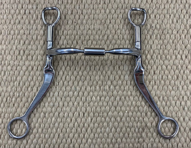 BIT - MB02 - Myler Flat Long Shank Sweet Iron Comfort Snaffle Stainless 5”