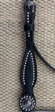 Headstall - HS38 - Back in Black w/ Silver Dots