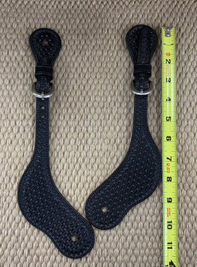 Spur Straps - SPS04 - Men's Large Shaped Basket Black