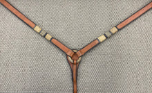 Breast Collar - BC19 - Light Brown w/ Natural Rawhide and Black Accents