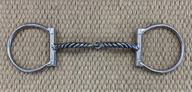 BIT - MB06 - Myler D-Ring Sweet Iron Twisted Snaffle Stainless
