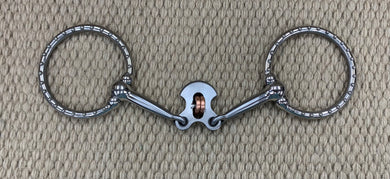 BIT - TB352 - Tom Balding Ballhinge Ring Double Cross Stainless w/ Dots