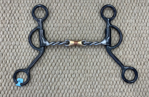 BIT - DT75 - Dutton Short Loomis Twisted Dogbone Snaffle